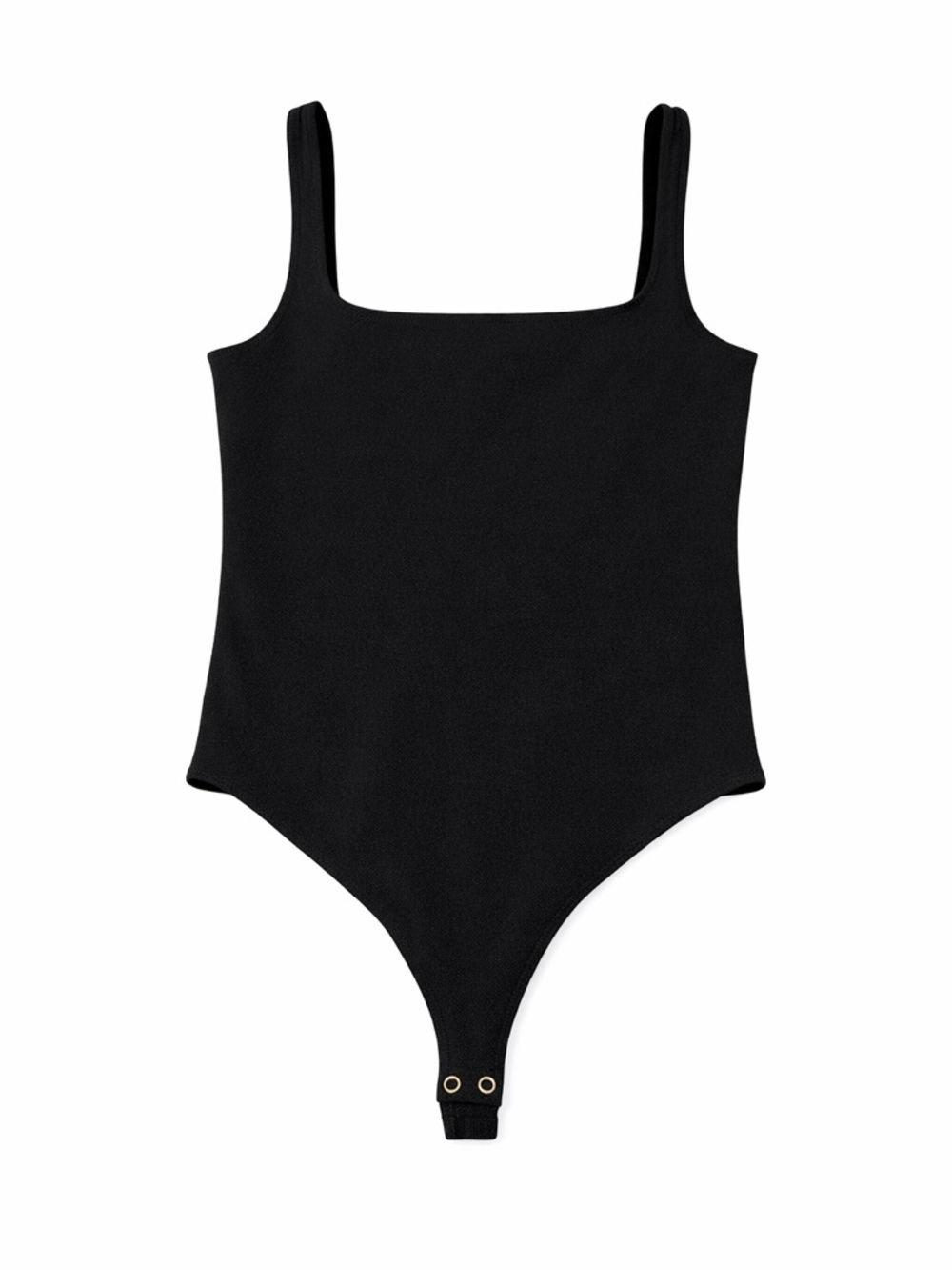 Express Black Square Neck Bodysuit XS Minimal Chic Staple